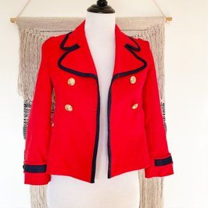 Juicy Couture Girls Nautical Red Peacoat Blazer